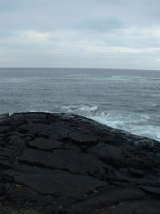 Black Beach in Hawaii